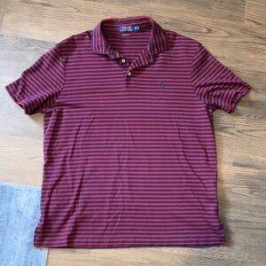 Polo Ralph Lauren Custom Slim Fit Mens Red & Navy Striped Polo Shirt XL